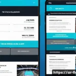 Home 20 격투기 경기 입장권 구매 방법 - A vibrant and bustling official MMA ticket sales website interface designed for Arabic-speaking user...
